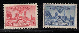 AUSTRALIA Scott # 159-60 MH - Proclamation Tree & View Of Adelaide - Nuevos