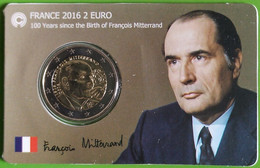 France, 2016, 2 Euro, François Mitterrand, Coincard (unofficial) - France