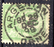 Type Sage  N° 102 -- 5c Vert-jaune -- Cachet  ARGENTAN--Orne   Du    28  DEC  99 - Usati