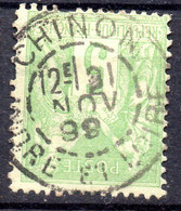 Type Sage  N° 102 -- 5c Vert-jaune -- Cachet  CHINON--Indre Et Loire   Du    21  NOV  98 - Gebraucht
