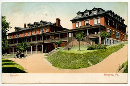 United States 1908 Postcard Altoona, Pennsylvania - Hospital; New York & Pittsburg RPO Postmark - Altri & Non Classificati
