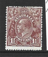 Australia 1926 - 1930 1 & 1/2d Red - Brown KGV Definitive Perf 13.5 X 12.5 Mint ,  Small Clean HR , Blunted Top Perfs - Ungebraucht