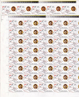 INDIA-NATIONAL MATHEMATICS DAY- RAMANUJAM- ERROR- COLOR VARIETY-2 FULL SHEETS OF 40 STAMPS- MNH- INDIA-2012-MNH-VKW-34 - Errors, Freaks & Oddities (EFO)