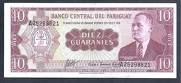 Paraguay – Billete Banknote De 10 Guaraníes – Ley De 1952 – Serie A – Año 1963 - Paraguay