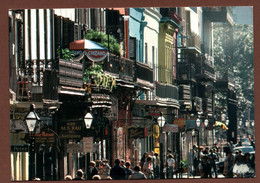 (RECTO / VERSO) NEW ORLEANS IN 1987 - FRENCH QUARTER - TYPICAL STREET SCENE - BEAU TIMBRE ET FLAMME - CPM GF - New Orleans