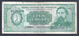 Paraguay – Billete Banknote De 100 Guaraníes – Ley De 1952 – Serie A – Año 1963 - Paraguay