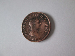 Great Britain 1 Farthing 1806 King George III Coin - A. 1 Farthing