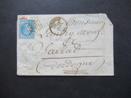 Frankreich Klassik 1871 Napoléon III. EF Losange GC 1654 Kleiner Umschlag Rückseitig 4 Weitere Stempel - 1849-1876: Periodo Clásico