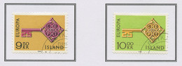 Islande - Island - Iceland 1968 Y&T N°372 à 373 - Michel N°417 à 418 (o) - EUROPA - Usati