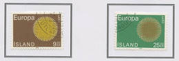 Islande - Island - Iceland 1970 Y&T N°395 à 396 - Michel N°442 à 443 (o) - EUROPA - Usati