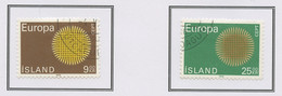 Islande - Island - Iceland 1970 Y&T N°395 à 396 - Michel N°442 à 443 (o) - EUROPA - Usados