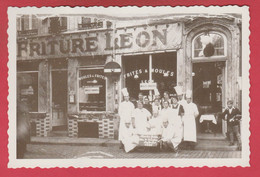 Bruxelles - Friture Chez Léon / Moules-frites, Rue Des Bouchers ... D'après Une Ancienne Photo ( Voir Verso ) - Cafés, Hôtels, Restaurants