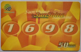 Hongkong $50 "  Sunshine 1698 - Wherever ..net " - Hong Kong