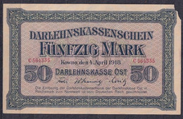 Germany - 1918 - 50 Mark .- Kowno - 50 Mark