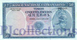TIMOR 50 ESCUDOS 1967 PICK 27a AUNC - Timor