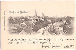 Gruß Aus ANKLAM Vorpommern Panorama Ansicht Aus Der Vogelschau 28.6.1898 Gelaufen - Anklam