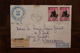 1972 Dahomey Bénin Ambassade De France Pour Carcassonne Enveloppe Cover Recommandé Registered Reco - Benin – Dahomey (1960-...)