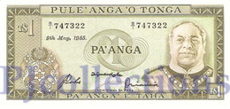 TONGA 1 PA'ANGA 1985 PICK 19c UNC - Tonga