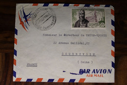 1953 Tchibanga Gabon France Cover AEF Colonie Timbre Augouard - Cartas & Documentos