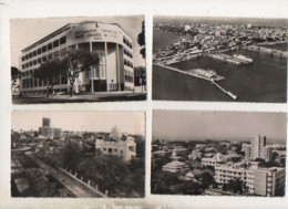 Sénégal - 4 CPSM - DAKAR - Grand Conseil - Av. Pasteur - Port - Vue Générale - 1955 - Scan Du Verso - Timbres - - Senegal