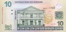 Suriname 10 Dollar, P-158a (2004) - UNC - Surinam