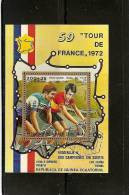 Equatorial Guinea 1972 Stamp S/s CTO Bicycle Bike Cycling  Map France - Equatorial Guinea