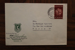 1952 Sarre Saar Saarbrücken Sarrmesse Cover Deutsches Reich Allemagne - Briefe U. Dokumente