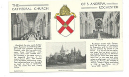 Kent  Postcard The Cathedral Church Of St.andrew Rochester  . Heraldic Unused Enfield Series 1 - Rochester