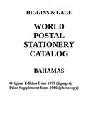 Higgins & Gage WORLD POSTAL STATIONERY CATALOG BAHAMAS (PDF-File) - Altri & Non Classificati