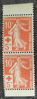France - 1914 - "Au Profit De La Croix Rouge" 10c+5c Rouge - N°147b ** TTB - Paire De Carnet - - Unused Stamps