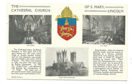 Hampshire  Postcard The Cathedral Church Of St.mary Lincoln  . Heraldic Unused Enfield Series 4 - Lincoln