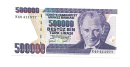 TURKEY 500000 LIRASI BANKNOTE MONEY PAPER 1970 NEUF REF TUR 19 - Turquie