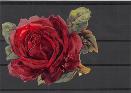 P-23-TON-302 : POCHETTE  FORMAT 11 CM X 15 5 CM. DECOUPI. ROSE. - Fleurs