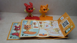 2019 Ferrero - Kinder Surprise - DV144 & DV330 - Mixart - Masked Animals - Complete Set + 2 BPZ's - Monoblocchi