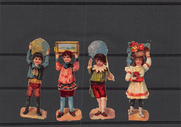 P-23-TON-311 : POCHETTE  FORMAT 11 CM X 15.5 CM. DECOUPIS. ENFANTS AVEC OBJET SUR LA TETE - Kinderen