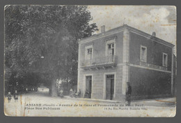 Voir Description. Aniane, Avenue De La Gare Et Promenade Du Pont Neuf, Carte Inédite (2919) - Aniane