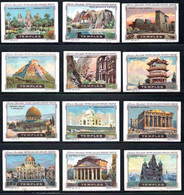 Lot De 12 Images Chromos Chocolat Kohler, Peter, Cailler, Nestlé. Les Temples. Série Complète. - Nestlé