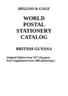 Higgins & Gage WORLD POSTAL STATIONERY CATALOG BRITISH GUYANA (PDF-File) - Autres & Non Classés