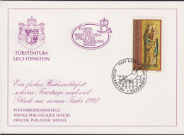 1991 Liechtenstein Offizielle Glückwunschkarte Nr. 25, Zum: LI 969, Mi: LI. 1028 - Covers & Documents