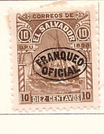 PIA - EL SALVADOR   : 1896-97 : Francobollo Di Servizio - Francobollo Del 1896 Sovrastampato - (Yv Servizio 56) - El Salvador