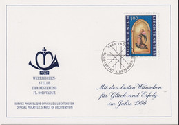 1996 Liechtenstein Offizielle Glückwunschkarte Nr. 30, Zum: LI 1064, Mi: LI. 1122 - Covers & Documents