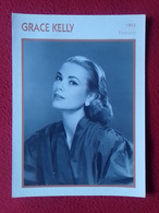 TARJETA FICHA O SIMIL ACTRIZ ACTRESS ACTRICE CARD CINE CINEMA GRACE KELLY GRACIA DE MONACO 1955 ÉTATS-UNIS..FILMS..VER.. - Autres Formats