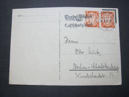 DANZIG , 1937 , Luftschutz , Klarer Maschinenstempel Auf Karte - Danzig