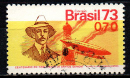 BRASILE - 1973 - Centenary Of The Birth Of Alberto Santos-Dumont (1873-1932), Aviation Pioneer - USATO - Usados