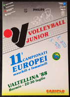 Sondrio Bormio Valtellina 88 - 11i Campionati Europei - Cartolina Nuova - Pallavolo