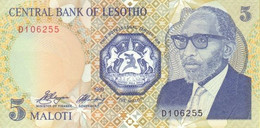 LESOTHO 5 MALOTI 1989 P 10 UNC SC NUEVO - Lesoto