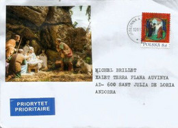 Noël 2020 Pologne. Lettre à Andorra (Principat) - Storia Postale