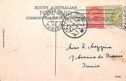 Ac6720  -   SOUTH AUSTRALIA  - Postal History - POSTCARD To TUNIS Via SUEZ !  1910 - Storia Postale