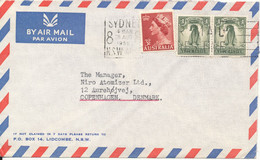 Australia Air Mail Cover Sent To Denmark Sydney 28-8-1958 - Briefe U. Dokumente