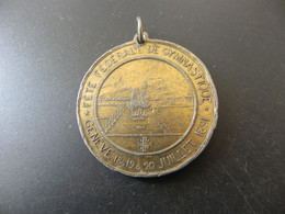 Medaille Medal - Schweiz Suisse Switzerland - Fête Fédérale De Gymnastique Genève 1891 - Other & Unclassified